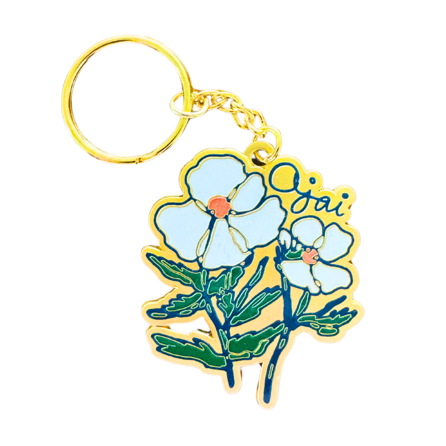 Ojai Poppy Keychain