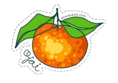 Ojai Pixie Tangerine Stickers (Pack of 3)