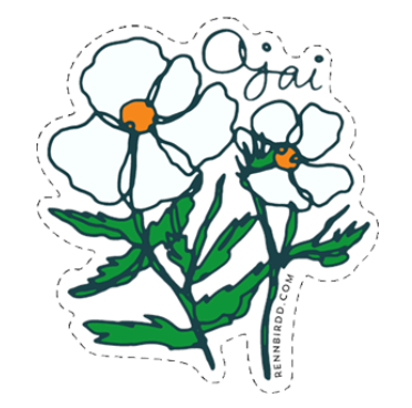 Ojai Poppy Stickers (Pack of 3)