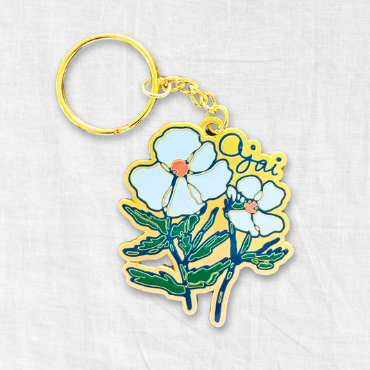 Ojai Poppy Keychain