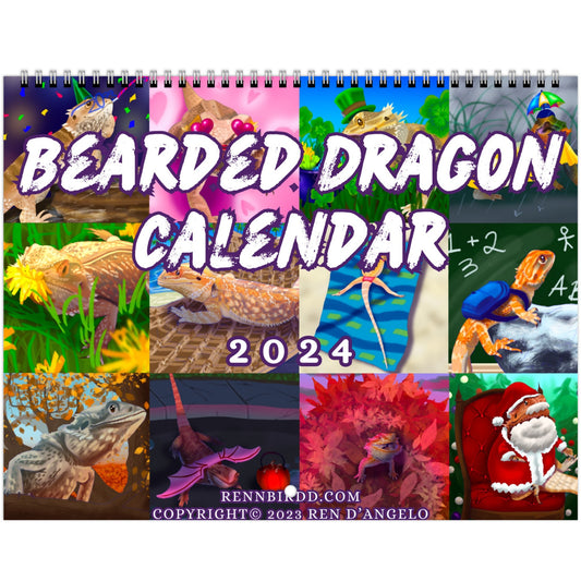 Bearded Dragon Monthly Calendar 2024