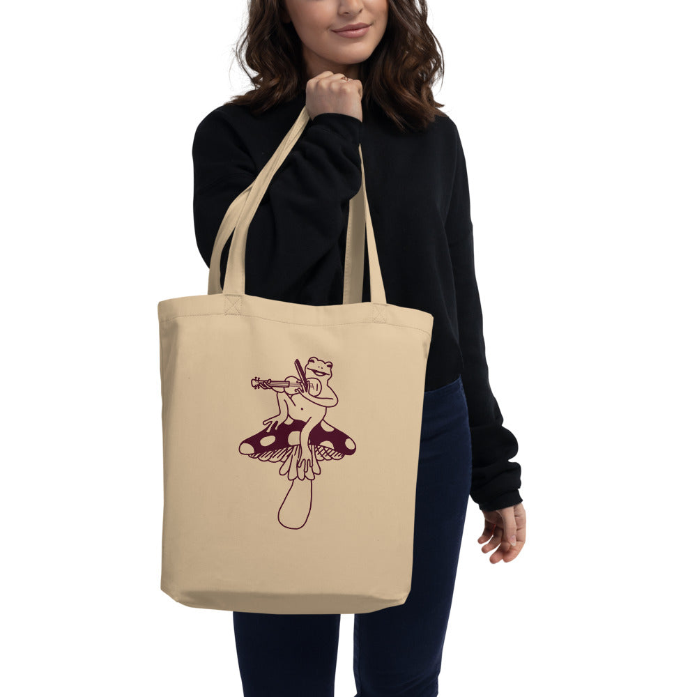 Fiddling Frog Tote Bag