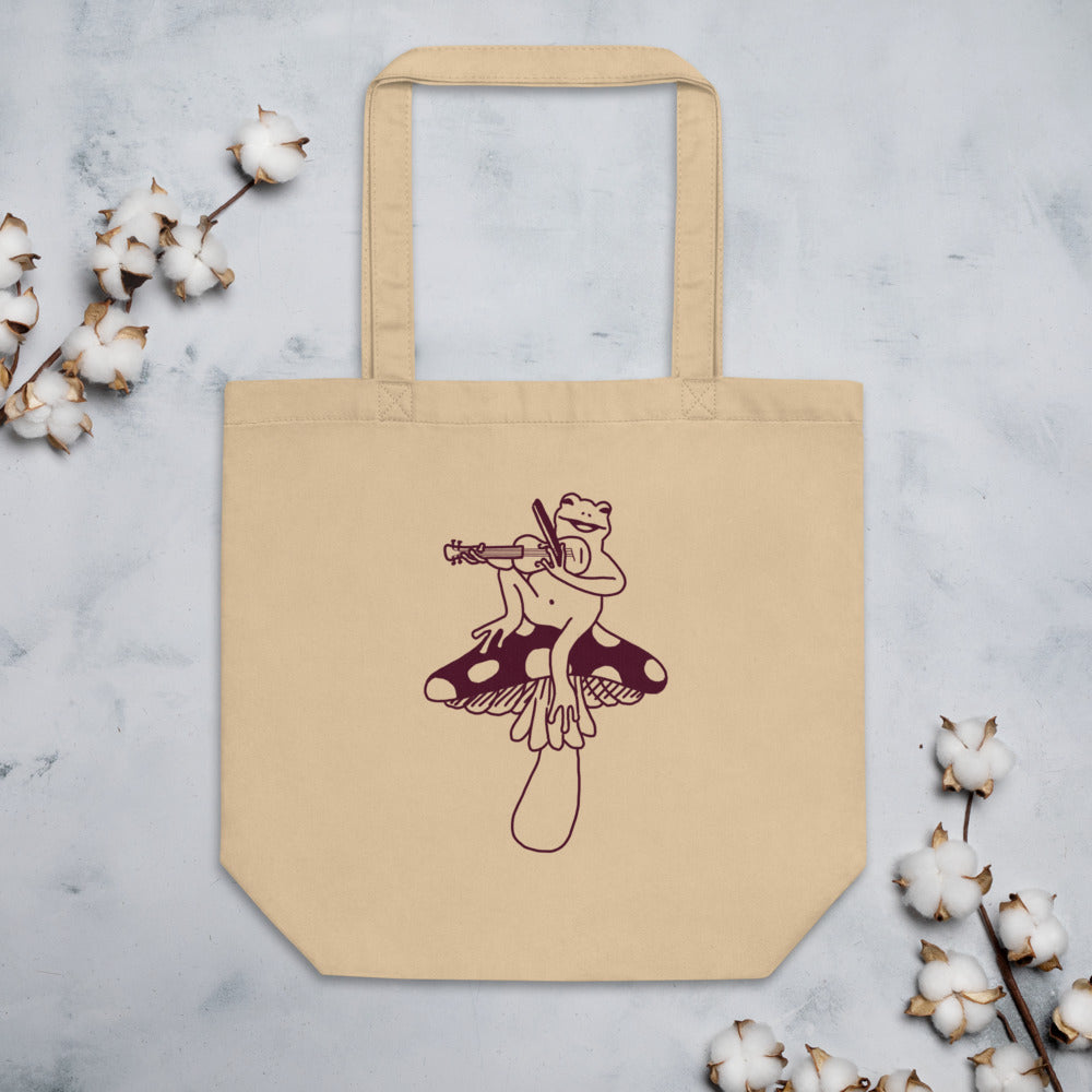 Fiddling Frog Tote Bag