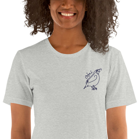 Embroidered Quail Unisex T-Shirt