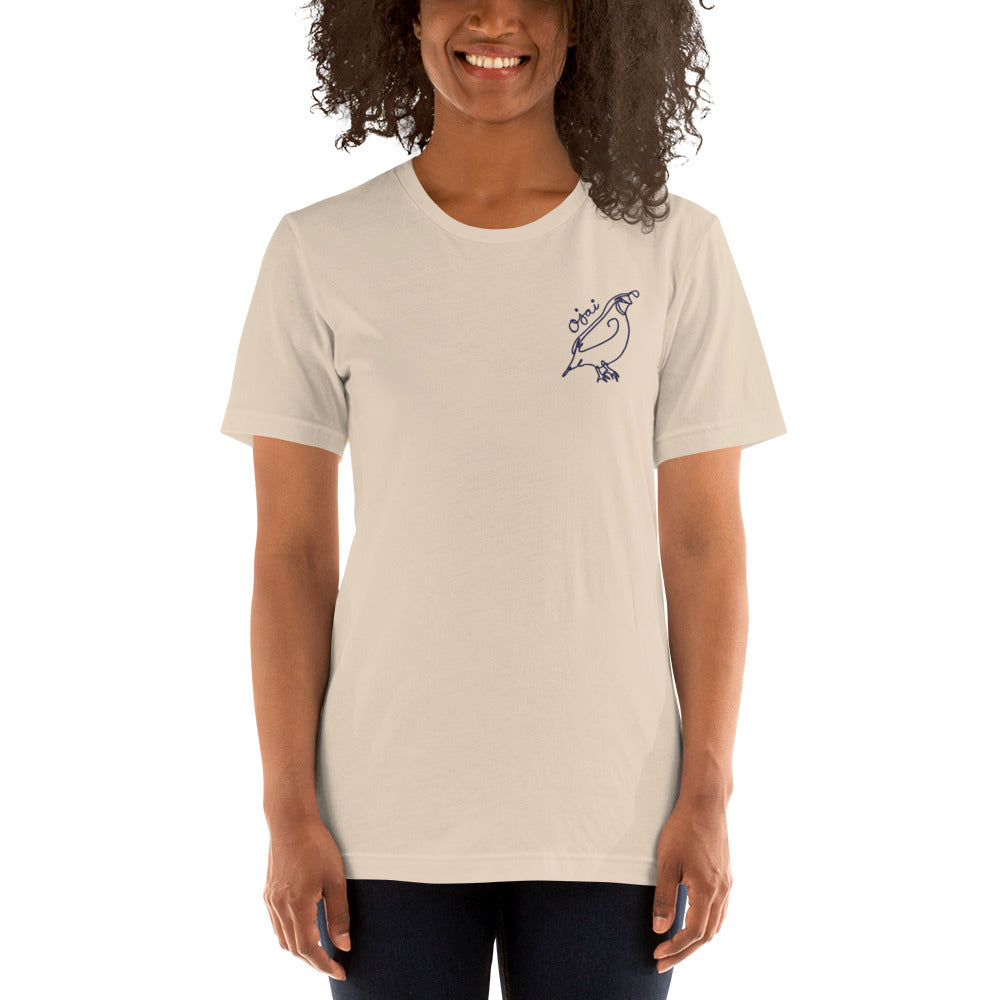 Embroidered Quail Unisex T-Shirt