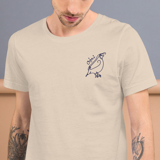 Embroidered Quail Unisex T-Shirt