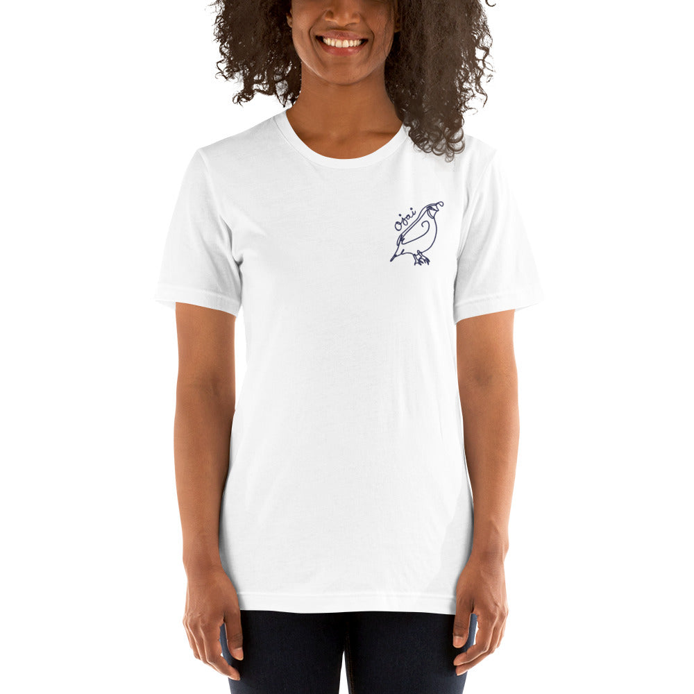 Embroidered Quail Unisex T-Shirt