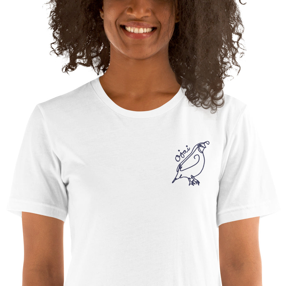 Embroidered Quail Unisex T-Shirt